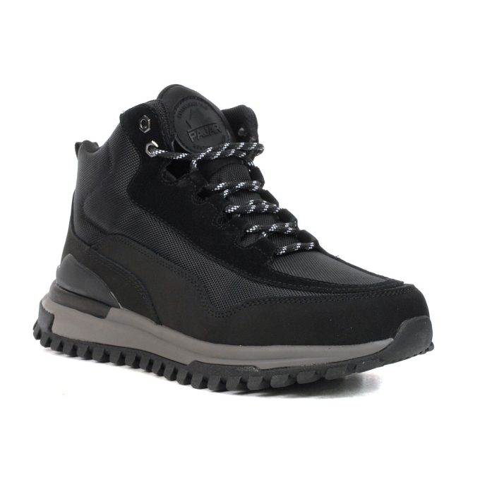 Pajar Men's Fireburst Black Nubuck Leather Sneaker Boots - Image 2