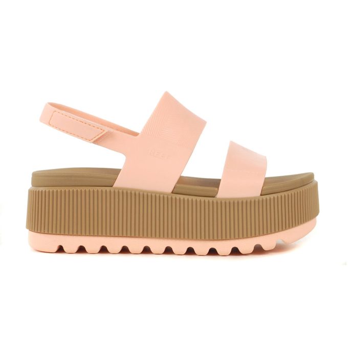 Reef Women's Water Vista Higher Peach Parfait Rubber Platform Sandals CJ3569