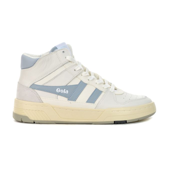 Gola Women's Allcourt High Lace White/Ice Blue Sneakers CLB534XE