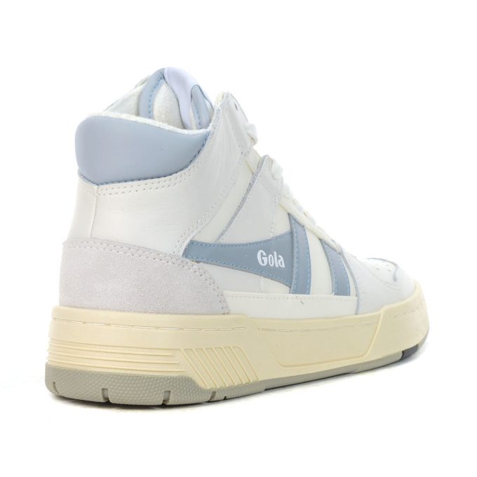 Gola Women's Allcourt High Lace White/Ice Blue Sneakers CLB534XE - Image 3