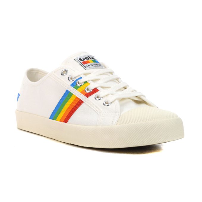 Gola Women's Classic Coaster Rainbow White/Multi Sneakers CLA671OW - Image 2