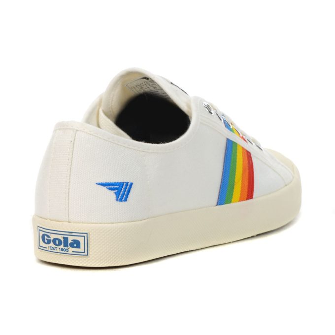 Gola Women's Classic Coaster Rainbow White/Multi Sneakers CLA671OW - Image 3