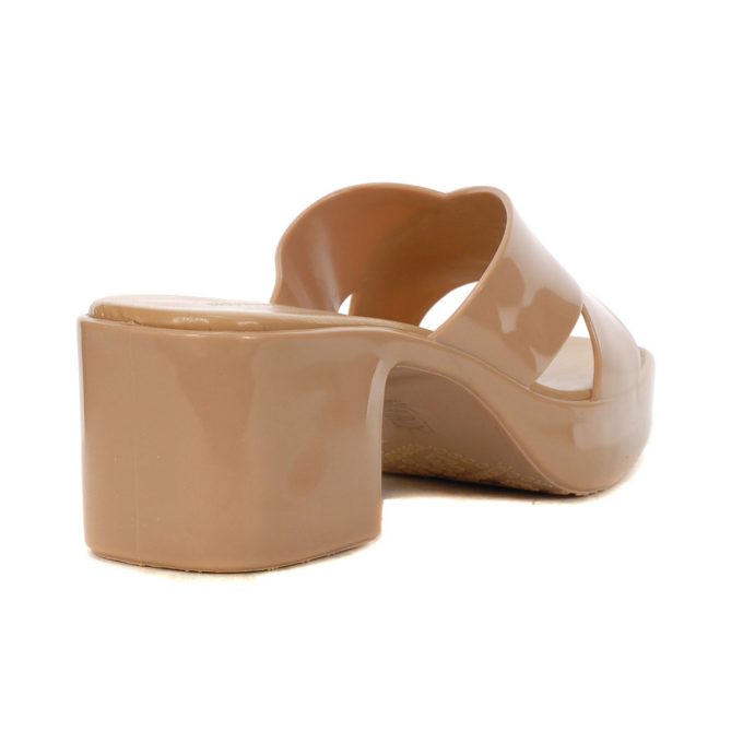 Jeffrey Campbell Bubblegum Nude Shiny Leather Bloc Heel Sandals - Image 3