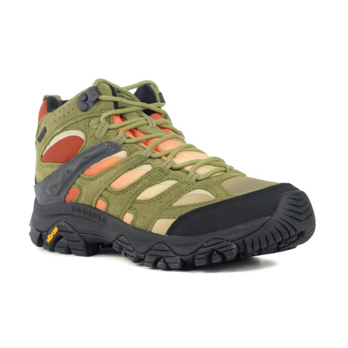 Merrell Men's Moab 3 Vista Mid Mosstone/Multi Waterproof Hiking Boots J500521 - Image 2