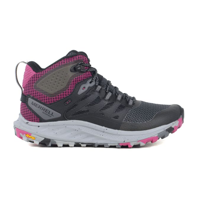 Merrell Women's Antora 3 Mid Black/Fuchsia Hiking Boots J067582