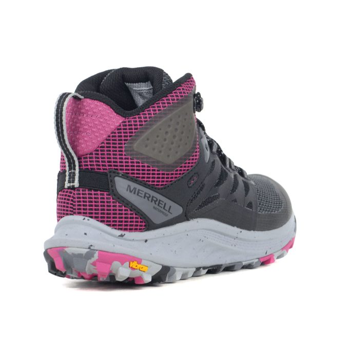 Merrell Women's Antora 3 Mid Black/Fuchsia Hiking Boots J067582 - Image 3