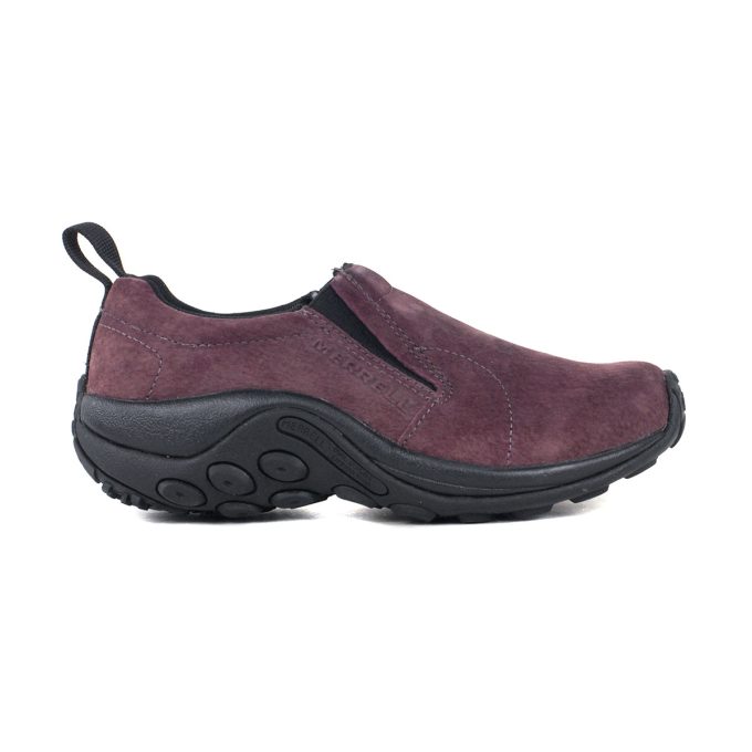 Merrell Women's Jungle Moc Burgundy Nubuck Leather Slip-On Shoes J005026