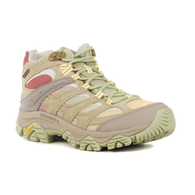 Merrell Women's Moab 3 Vista Mid Khaki/Multi Waterproof Hiking Boots J500526 - Image 2