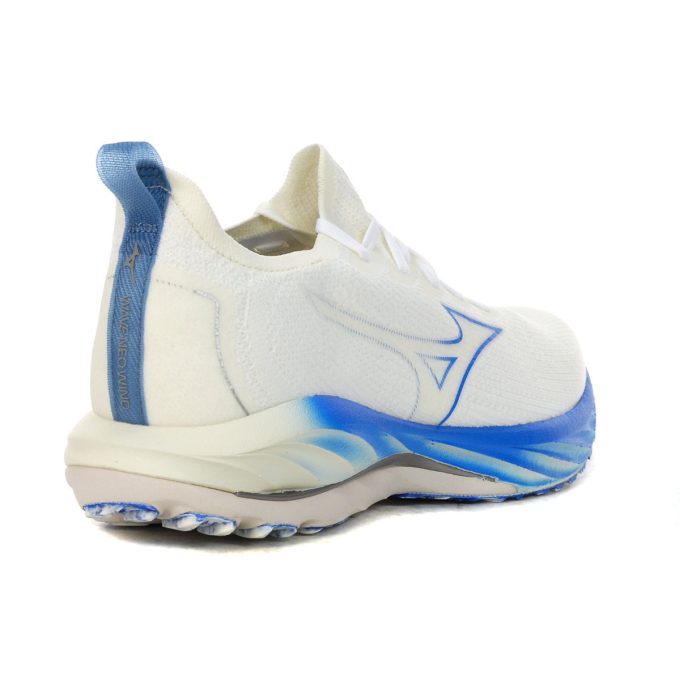 Mizuno Men's Wave Neo Wind White/Blue Running Shoes 411367.01PE - Image 3