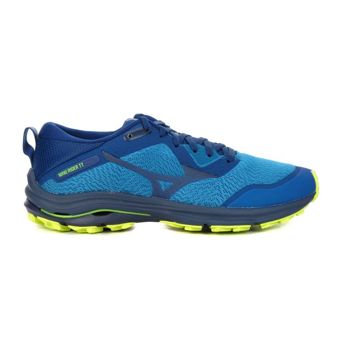 Mizuno Men's Wave Rider TT Blue/Lime Running Shoes 411363.GBGS