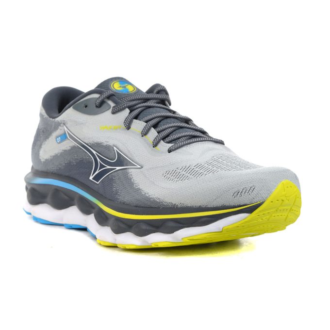 Mizuno Men's Wave Sky 7 Pearl Blue/White Running Shoes 411411.5F00 - Image 2