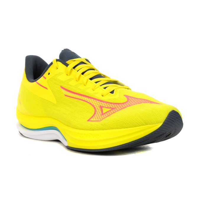 Mizuno Men's Wave rebellion Sonic Yellow/Black Running Shoes 411405.3BJB - Image 2