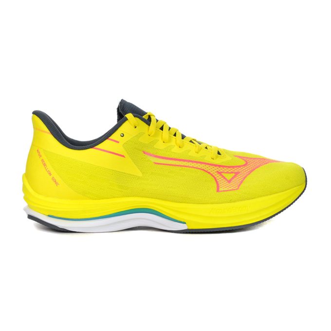 Mizuno Men's Wave rebellion Sonic Yellow/Black Running Shoes 411405.3BJB