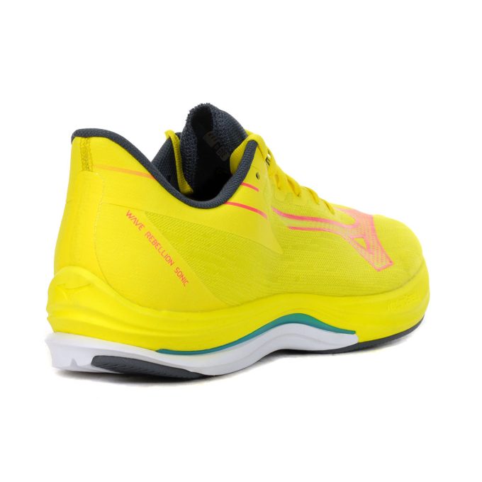 Mizuno Men's Wave rebellion Sonic Yellow/Black Running Shoes 411405.3BJB - Image 3