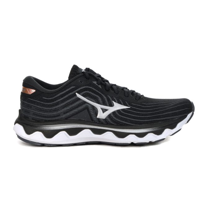 Mizuno Women's Wave Horizon 6 Black/Silver Running Shoes 411354.9073