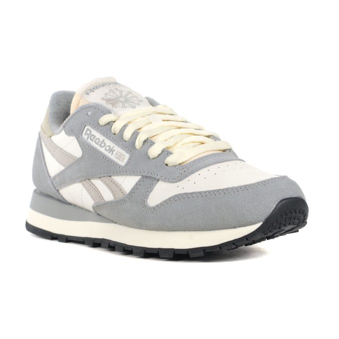 Reebok Men's Classic Leather Chalk/Grey/Moonstone Sneakers 100201110 - Image 2