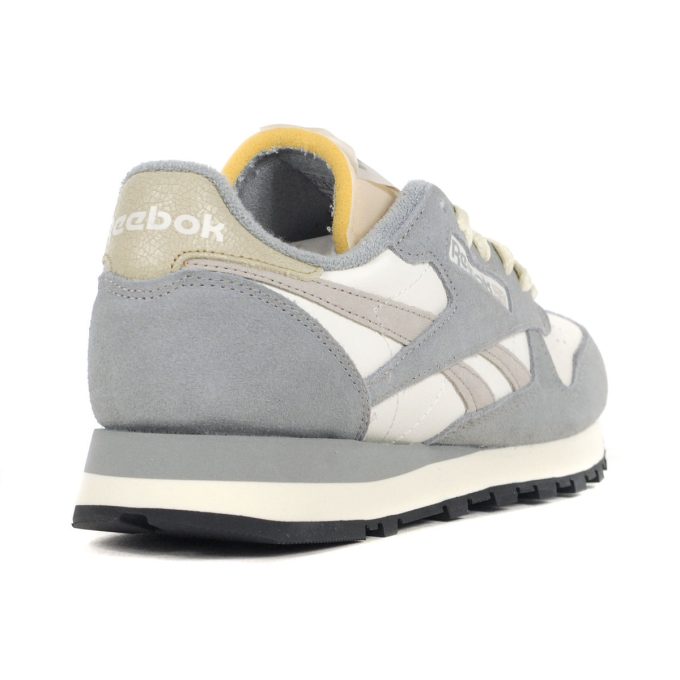 Reebok Men's Classic Leather Chalk/Grey/Moonstone Sneakers 100201110 - Image 3