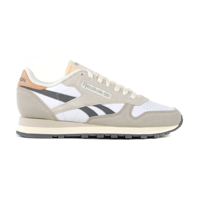 Reebok Men's Classic Leather White/Grey/Moonstone Sneakers 100201109