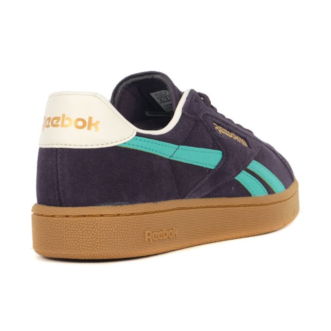 Reebok Men's Club C Grounds UK Plum/Green/Black Sneakers 100201229 - Image 3