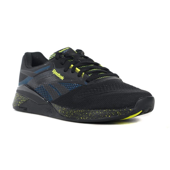 Reebok Men's Nano X4 Black/Blue/Lime Training Shoes 100204678 - Image 2