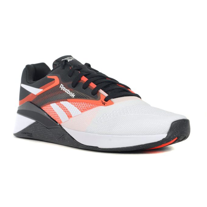 Reebok Men's Nano X4 Black/White/Orange Training Shoes 100074684 - Image 2