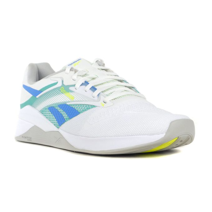 Reebok Men's Nano X4 White/Green Training Shoes 100204671 - Image 2