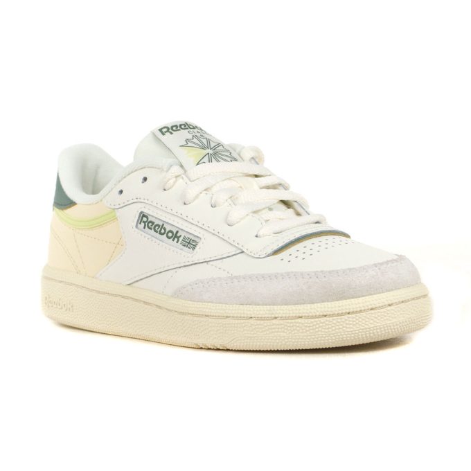 Reebok Women's Club C 85 Chalk/Green Sneakers 100201300 - Image 2