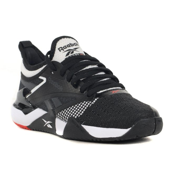 Reebok Women's Nano Court Black/White/Red Court Training Shoes 100211615 - Image 2