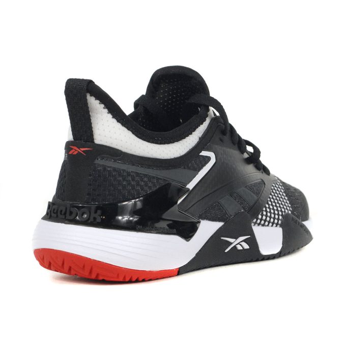 Reebok Women's Nano Court Black/White/Red Court Training Shoes 100211615 - Image 3