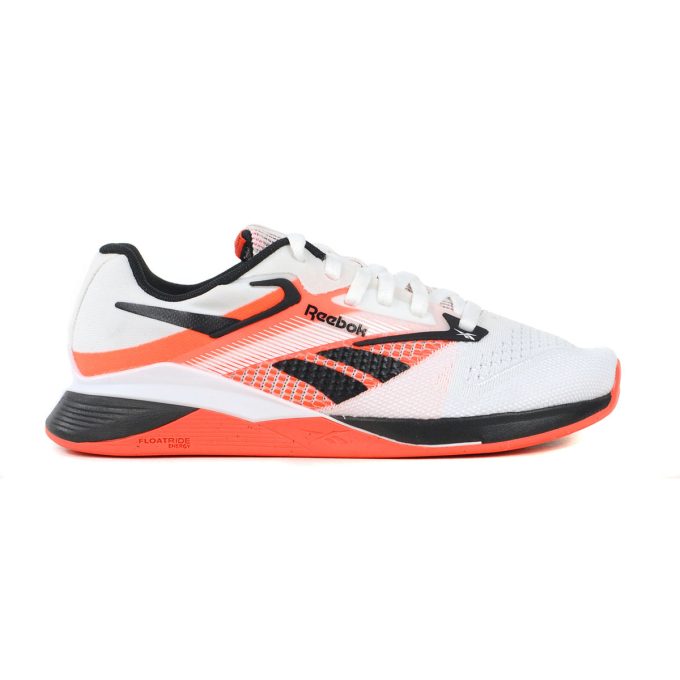 Reebok Women's Nano X4 White/Black/Orange Training Shoes 100074187