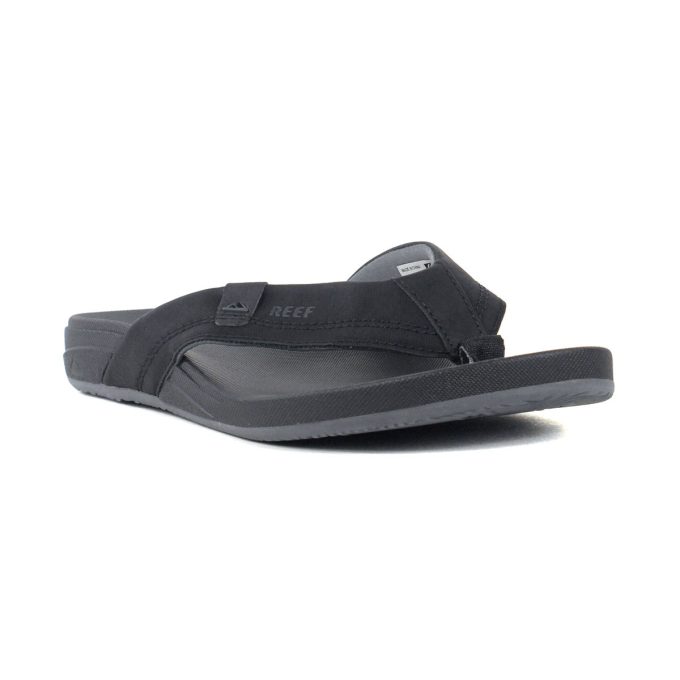 Reef Men's Cushion Spring Black/Grey Slides CI3638 - Image 2