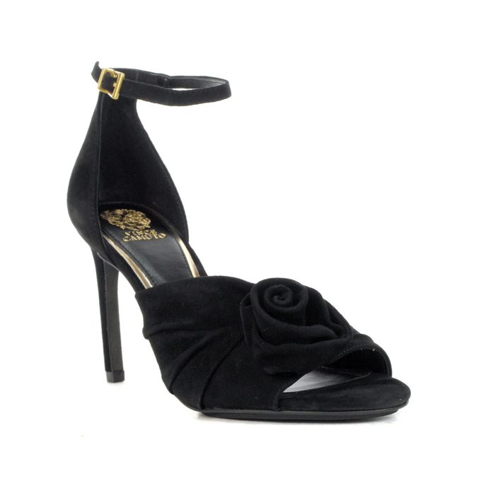 Vince Camuto Adaline Black Suede Heeled Sandals - Image 2