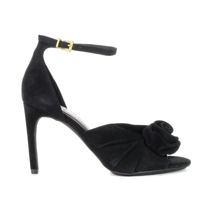 Vince Camuto Adaline Black Suede Heeled Sandals