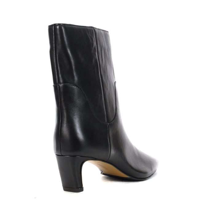 Vince Camuto Amariah Black Leather Heeled Booties - Image 3