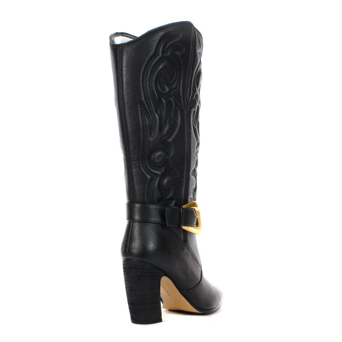 Vince Camuto Biancaa 2 Black Leather Heeled High Boots - Image 3