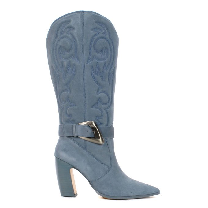 Vince Camuto Biancaa 2 Lagoon Blue Suede Heeled High Boots