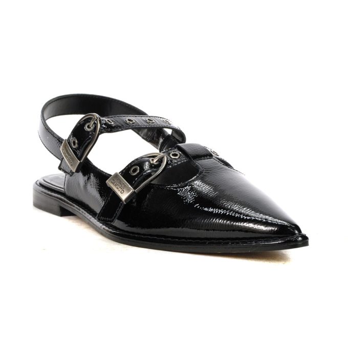 Vince Camuto Faye Black Leather Flats - Image 2