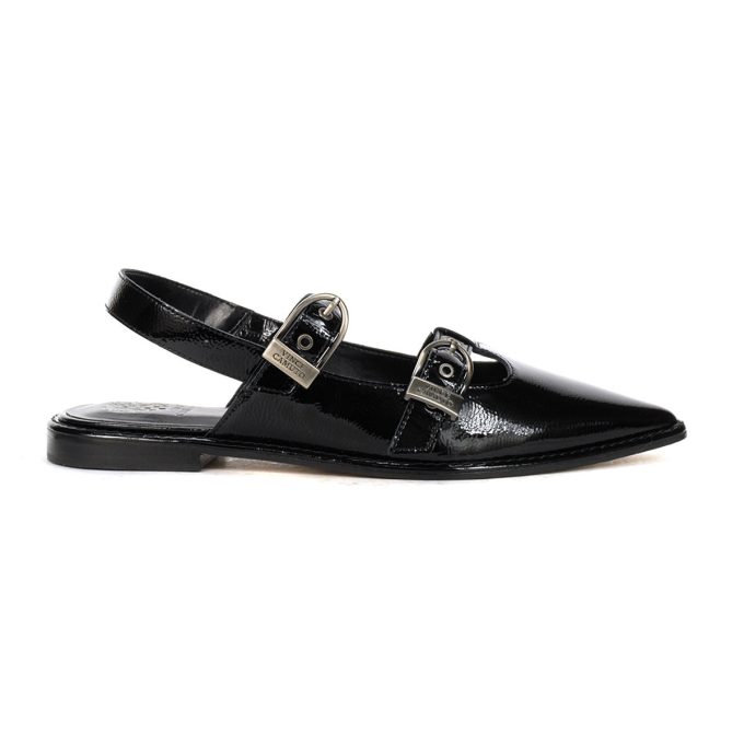 Vince Camuto Faye Black Leather Flats