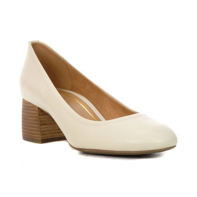 Vionic Women's Carmel Cream Leather Pumps I7869LA100 - Image 2