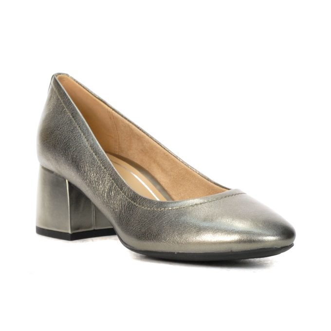 Vionic Women's Carmel Pewter Metallic Leather Pumps I7869L3020 - Image 2