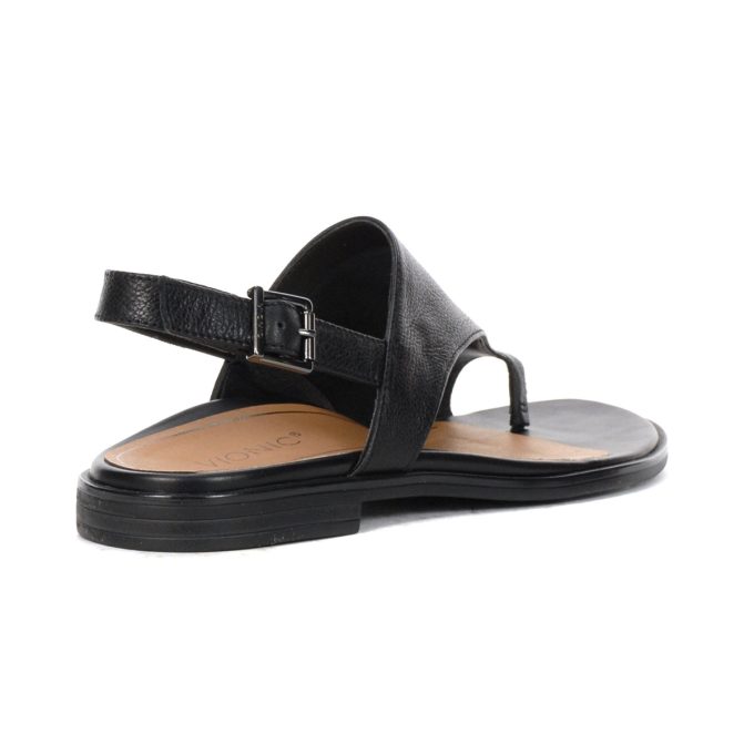 Vionic Women's Ella II Black Leather Sandals 10011801001 - Image 3