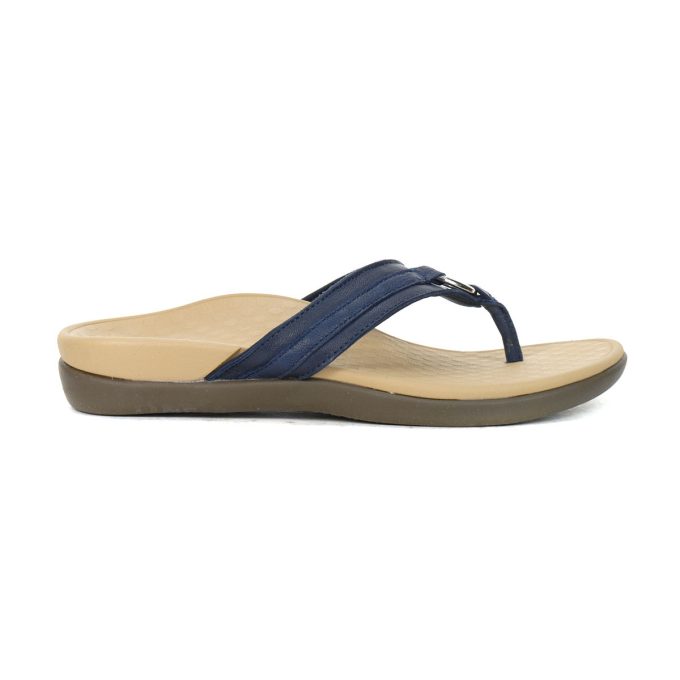 Vionic Women's Tide Aloe Navy Leather Sandals 10010887410