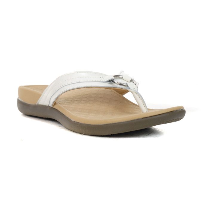 Vionic Women's Tide Aloe White Leather Sandals 10011244100 - Image 2