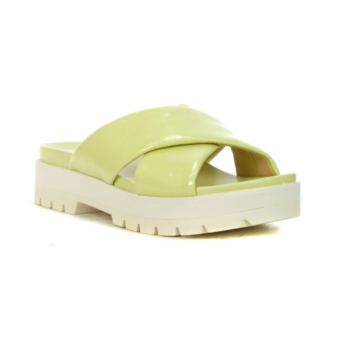 Vionic Women's Vesta Pale Lime Patent Platform Sandals H9684L1300 - Image 2