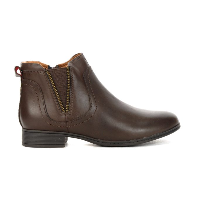 Cobb Hill Crosbie Gore Brown Leather Booties CI9331