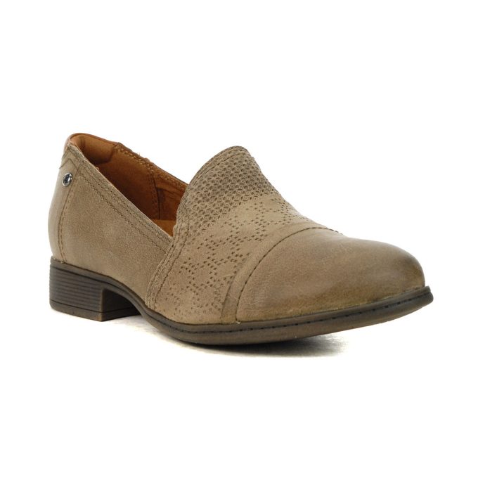 Cobb Hill Crosbie Taupe Nubuck Leather Slip-Ons CI6212 - Image 2