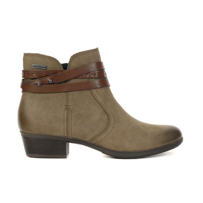 Cobb Hill Oliana Stone Nubuck Leather Booties CI1792