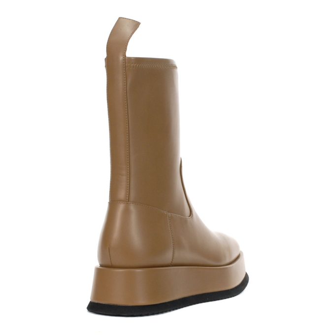 Jeffrey Campbell Synth Taupe Leather Platform Boots - Image 3