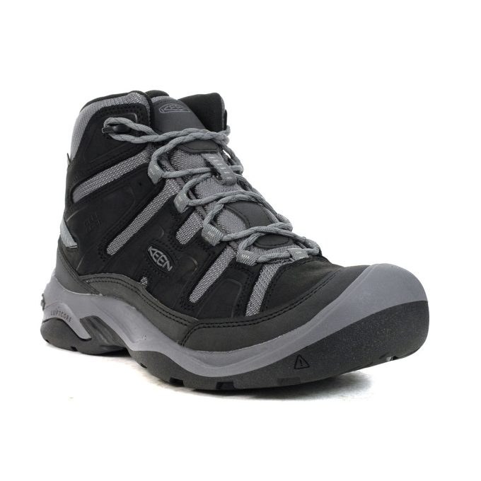 Keen Men's Circadia Mid Black/Steel Grey Waterproof Boots 1026768 - Image 2