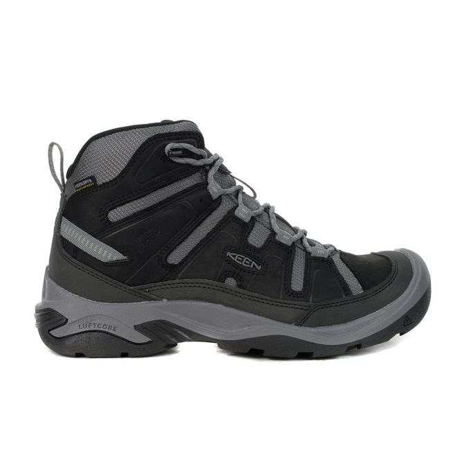 Keen Men's Circadia Mid Black/Steel Grey Waterproof Boots 1026768